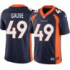 Quentin Gause #49 Broncos Navy Jersey