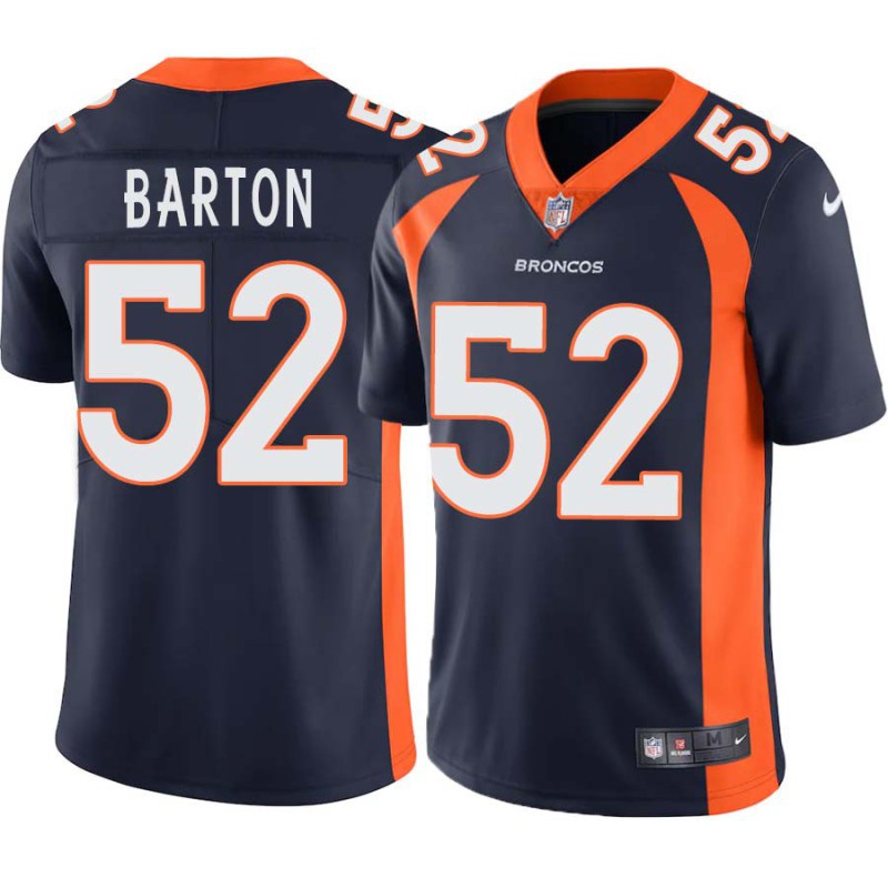 Jim Barton #52 Broncos Navy Jersey