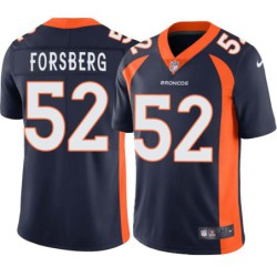 Fred Forsberg #52 Broncos Navy Jersey