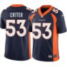 Ken Criter #53 Broncos Navy Jersey