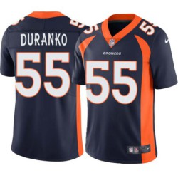 Pete Duranko #55 Broncos Navy Jersey