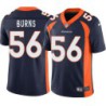 Keith Burns #56 Broncos Navy Jersey