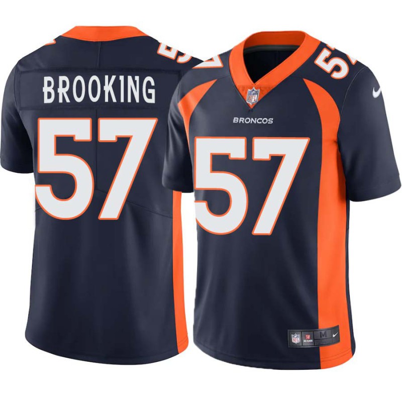 Keith Brooking #57 Broncos Navy Jersey