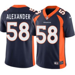 Kevin Alexander #58 Broncos Navy Jersey