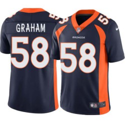 Tom Graham #58 Broncos Navy Jersey