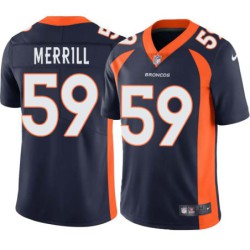 Mark Merrill #59 Broncos Navy Jersey