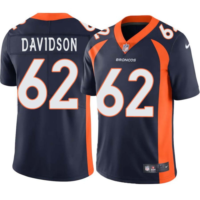 Jeff Davidson #62 Broncos Navy Jersey