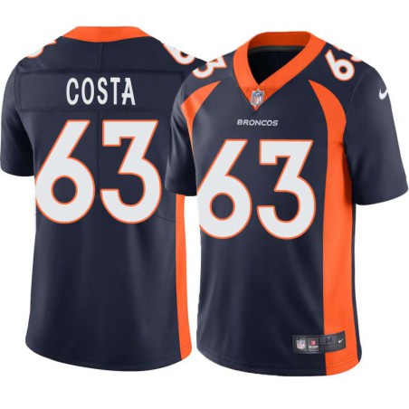 Dave Costa #63 Broncos Navy Jersey