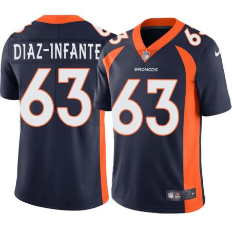 David Diaz-Infante #63 Broncos Navy Jersey