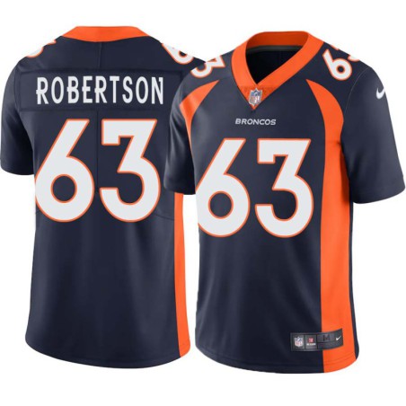 Dewayne Robertson #63 Broncos Navy Jersey