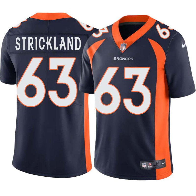 Dave Strickland #63 Broncos Navy Jersey