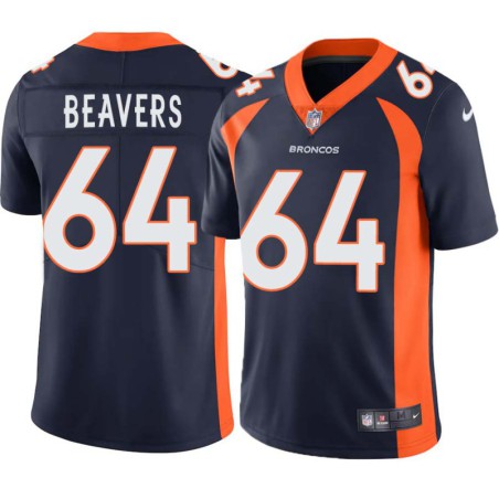 Scott Beavers #64 Broncos Navy Jersey