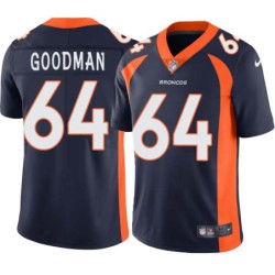 Harvey Goodman #64 Broncos Navy Jersey