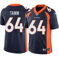 Ralph Tamm #64 Broncos Navy Jersey