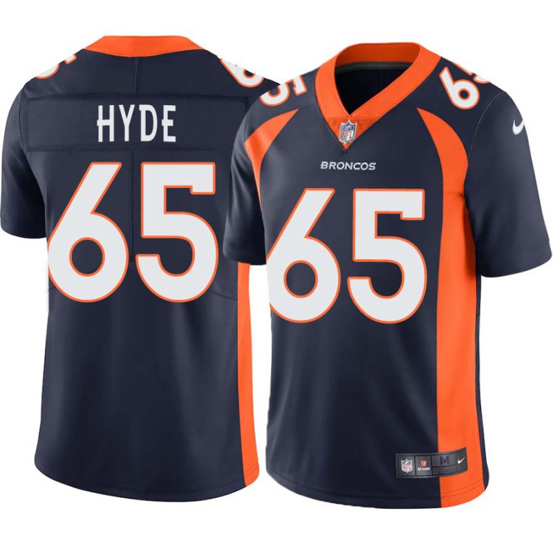 Glenn Hyde #65 Broncos Navy Jersey