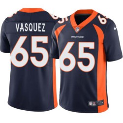 Louis Vasquez #65 Broncos Navy Jersey