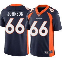 Chuck Johnson #66 Broncos Navy Jersey
