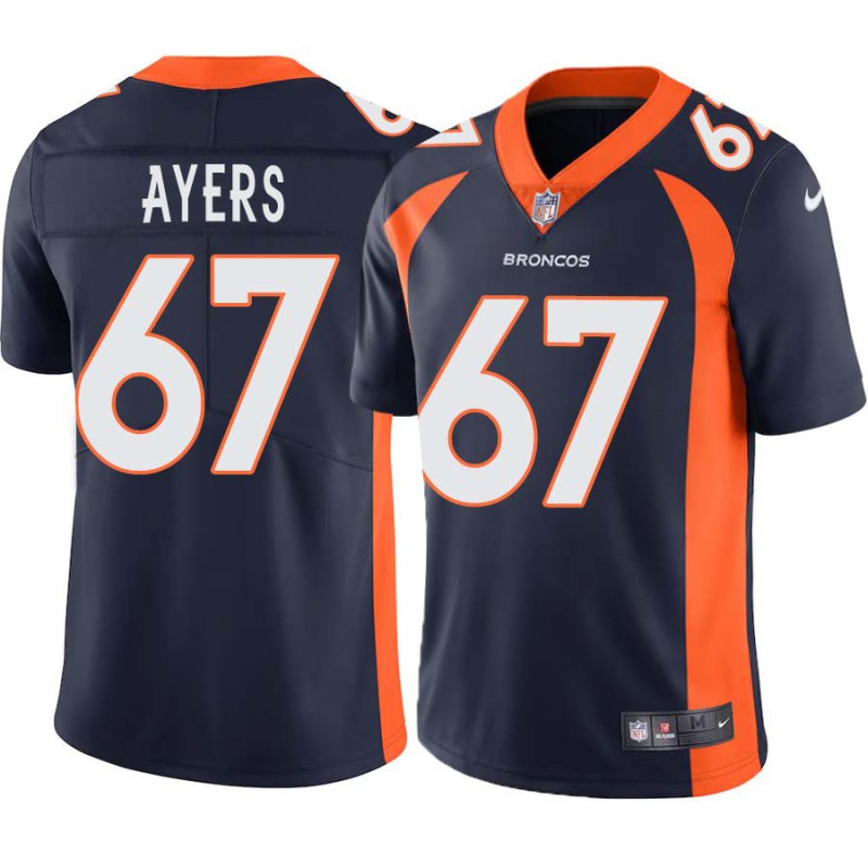 John Ayers #67 Broncos Navy Jersey