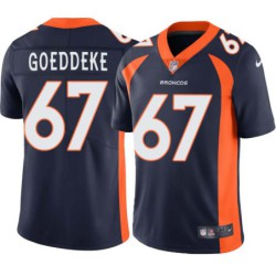 George Goeddeke #67 Broncos Navy Jersey