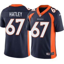 Johnny Hatley #67 Broncos Navy Jersey