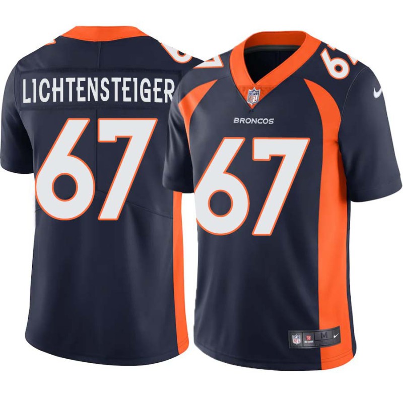 Kory Lichtensteiger #67 Broncos Navy Jersey