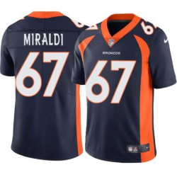 Dean Miraldi #67 Broncos Navy Jersey