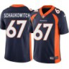 Carl Schaukowitch #67 Broncos Navy Jersey