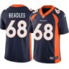 Zane Beadles #68 Broncos Navy Jersey