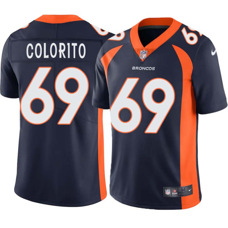 Tony Colorito #69 Broncos Navy Jersey