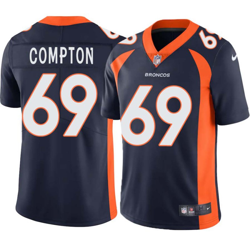 Tom Compton #69 Broncos Navy Jersey