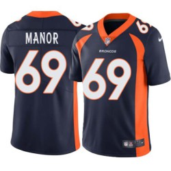 Brison Manor #69 Broncos Navy Jersey