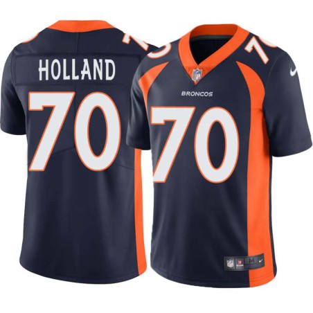 Montrae Holland #70 Broncos Navy Jersey