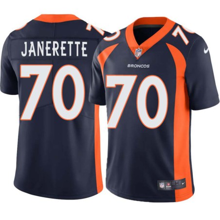 Chuck Janerette #70 Broncos Navy Jersey