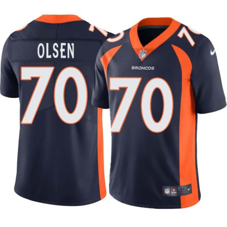 Seth Olsen #70 Broncos Navy Jersey