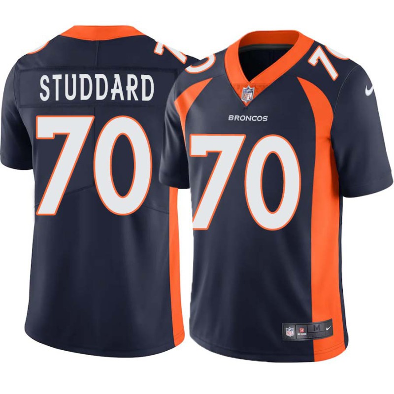 Dave Studdard #70 Broncos Navy Jersey