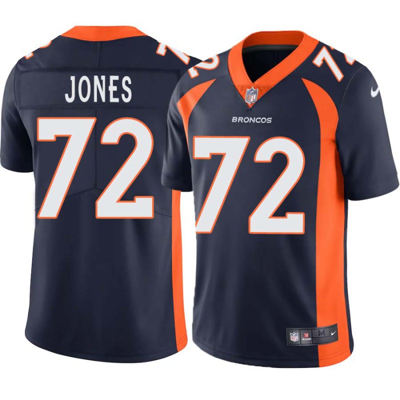 Ernest Jones #72 Broncos Navy Jersey