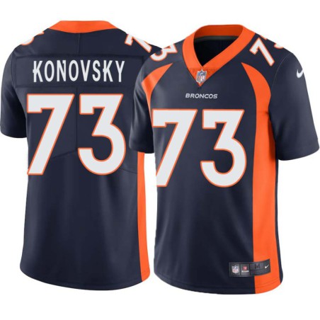 Bob Konovsky #73 Broncos Navy Jersey