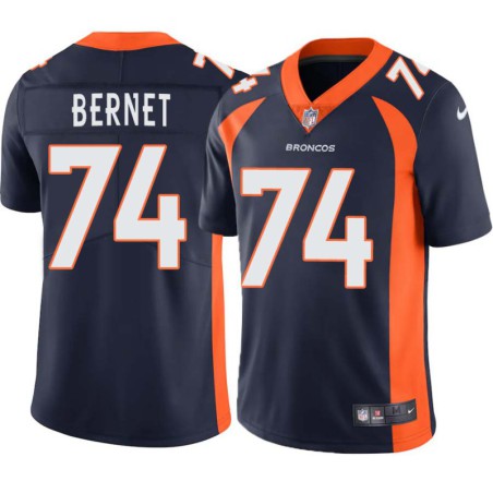 Lee Bernet #74 Broncos Navy Jersey