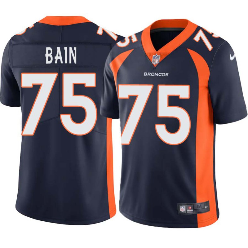 Bill Bain #75 Broncos Navy Jersey