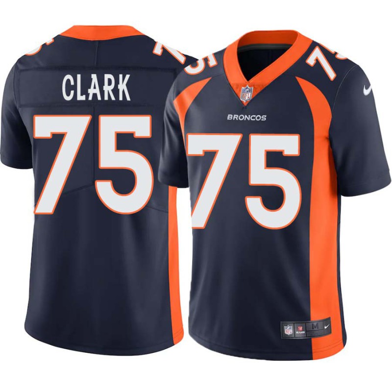 Chris Clark #75 Broncos Navy Jersey