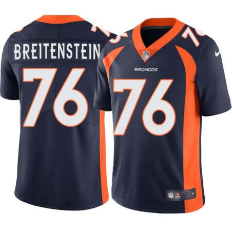 Bob Breitenstein #76 Broncos Navy Jersey