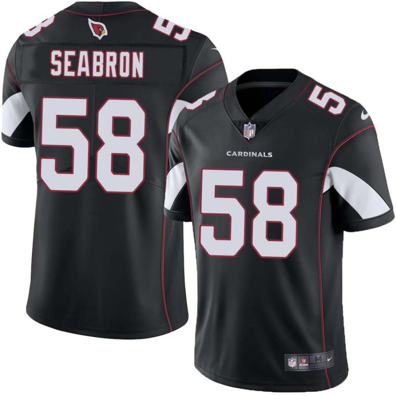 Cardinals #58 Tom Seabron Stitched Black Jersey