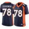 Tom Cichowski #78 Broncos Navy Jersey