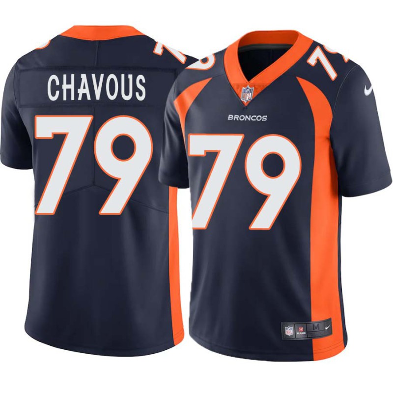 Barney Chavous #79 Broncos Navy Jersey