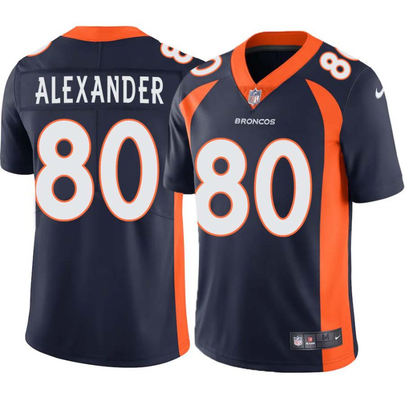 Ray Alexander #80 Broncos Navy Jersey