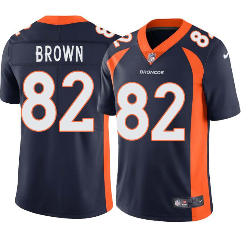 Laron Brown #82 Broncos Navy Jersey