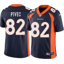 Dave Pivec #82 Broncos Navy Jersey