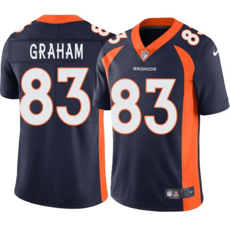 Tom Graham #83 Broncos Navy Jersey