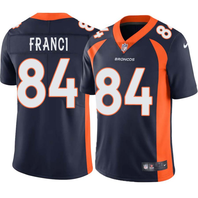 Jason Franci #84 Broncos Navy Jersey