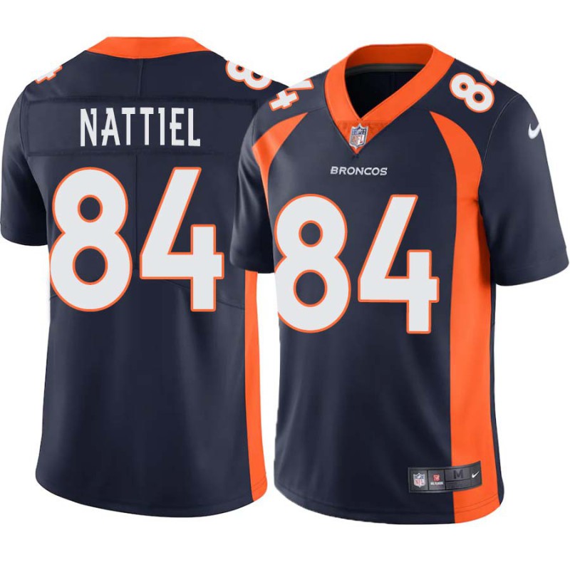 Ricky Nattiel #84 Broncos Navy Jersey